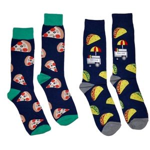 Men's Fun Novelty Crew Socks Pizza Taco Cotton